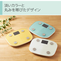 体組成計 体重計 ヘルスメーター デジタル表示 コンパクト 専用アプリ有 エレコム グリーン HCS-FS03GN エレコム 1個（直送品）