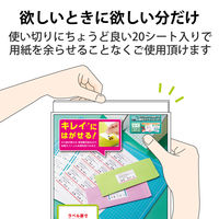 エレコム ラベルシール 宛名シール 再剥離可能　はがせる  18面付 20枚 EDT-TK18 1袋（20シート）
