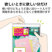 エレコム ラベルシール 宛名シール 再剥離可能　はがせる  10面付 20枚 EDT-TK10 1袋（20枚入）（直送品）