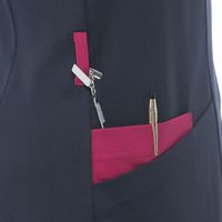 ナガイレーベン 女子スクラブ ネイビー+ピンク M RF-5102 1枚　スクラブ　レディース　ナース