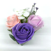 【お祝い・ギフト】Blossom of thoughts  ソープフラワープチ　パープル　1セット（3個入り） ティーサイド（直送品）