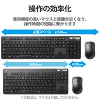 ワイヤレスキーボード 無線 テンキーレス コンパクト 抗菌 メンブレン 薄型 ブラック TK-FDM109TKBK エレコム 1個