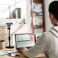 エレコム WEBカメラ用卓上スタンド/GoPro用アダプタ付属/ブラック UCAM-DSARMBK 1個