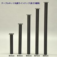 エイ･アイ･エス 金属丸脚 幅85×奥行85×高さ850mm ブラック TCL-850 BK 1セット(4本入)（直送品）