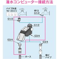 カクダイ ソーラー発電潅水コンピューター (自動散水タイマー) 雨センサーつき GA-QE014　1セット（直送品）
