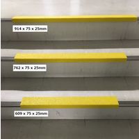 セーフラン安全用品 階段用滑り止めカバー 914×75×25mm 黄 木材設置用ネジ付属 12084-W 1個（直送品）