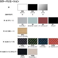 【組立設置込】コクヨ ミケット 会議椅子 塗装脚 キャスター脚 座パッドなし PPシート ブラック×ホワイト 1脚（直送品）