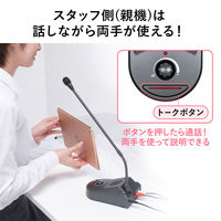 マイク＆スピーカーシステム 双方向通信 窓口業務マイクシステム MM-MCIP01 1個 サンワサプライ