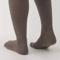 【レディース】無印良品 婦人 足なり直角 かかとに合う リブ編みタイツ 婦人M モカブラウン 良品計画