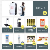 防災セット 1人用 底まで開く防災リュック キャリーカート付 防災グッズ 多機能リュック 大容量 警戒レベル3（直送品）