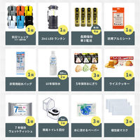 防災セット 1人用 グレー ドライバッグ 防水リュック 防災士監修 水害対策 防災グッズ 非常食 警戒レベル3（直送品）