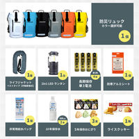 防災セット 1人用 ブラック ドライバッグ 防水リュック 手動膨張式 ライフジャケット 防災士監修 水害対策 警戒レベル3（直送品）