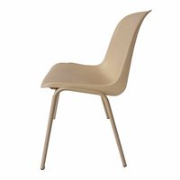 会議用チェアELENA ワントーン グレージュ 1脚 イタリア製 ミーティングチェア 会議椅子 キャスター無し グレー