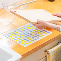 【100%天然素材】 スポンジワイプ L 水切りマット セルロース 抜群の吸水力 キャンディ イエロー1個 イーオクト