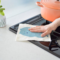 （100%天然素材）スポンジワイプ S 北欧ふきん セルロース 抜群の吸水力 カタカタ くま 1個 イーオクト