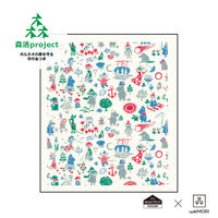 （100%天然素材）スポンジワイプ S 北欧ふきん セルロース 抜群の吸水力 ムーミン谷の仲間たち ブルー 1個 イーオクト