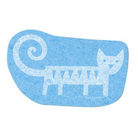 （100%天然素材）ポップアップスポンジ ベングト＆ロッタ 水でふくらむキッチンスポンジ ベングトカッテン ホワイト＆ブルー 2個セット イーオクト