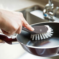 エコンフォートハウス スウェーデン王室御用達 北欧 ディッシュブラシ キッチンブラシ コゲ落とし グレー 1個 イーオクト