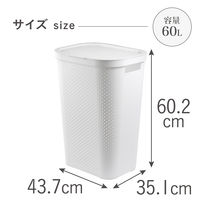 CURVER Infinity（インフィニティ） ふた付きバスケット 60L ホワイト 1セット（3個）