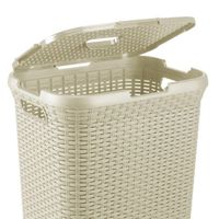 CURVER Style（スタイル） ランドリーふた付きバスケット 60L ホワイト 1セット（3個）