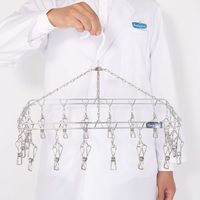 フレディレック ステンレス 洗濯ハンガー 角ハンガー 20ピンチ 1セット（3個）