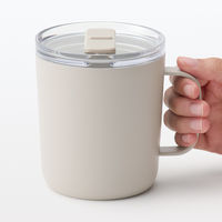 無印良品 目盛り付き 保温保冷 蓋付きマグカップ グレーベージュ 400mL 良品計画