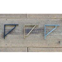 ポッシュリビング ブラケットSS ブラック W1×D10.5×H10.5cm アイアン 63185 1セット(2個)（直送品）