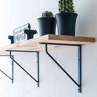 ポッシュリビング ブラケットL シルバー W2×D28×H28cm アイアン 63694 1個（直送品）