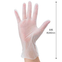 検査・検診用プラスチックグローブ（PVC・クリア）Mサイズ パウダーフリー　1箱（100枚入）【フィフティ・ヴィジョナリー】（直送品）