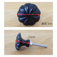 ポッシュリビング アイアンノブ φ3cm×D2.5cm キャストアイアン/アイアン 63374 1セット(2個)（直送品）