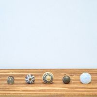 ポッシュリビング アイアンノブ φ3cm×D2.5cm 62538 1セット(3個)（直送品）