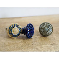 ポッシュリビング セラミックノブ φ4cm×D3.5cm セラミック/アイアン 30691 1セット(2個)（直送品）