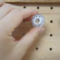 ポッシュリビング ガラスノブ φ2.5cm×D4cm ガラス/アイアン 62548 1個（直送品）