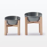 無印良品 磁器 ペット用フードボウル 小 グレー 良品計画