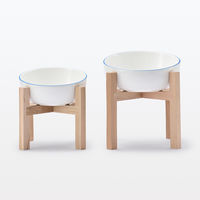 無印良品 磁器 ペット用フードボウル 小 ブルーライン 良品計画