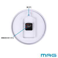 ノア精密 MAG（マグ）知育時計 よ～める ホワイト 直径250ｍｍ[ アナログ ステップ秒針]W-736 WH-Z 1個