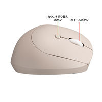 サンワサプライ 静音ワイヤレス コンボ 小型エルゴノミクスマウス（充電式・5ボタン） MAーEWBBS522BG 1個