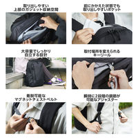 エレコム バックパック MNL CITY PACK 15.6inch 21L ブラック BMーMNLBP01BK 1個