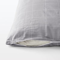 無印良品 綿 ベッド用 カバー３点セット Ｓ シングルサイズ用 グレーチェック 良品計画
