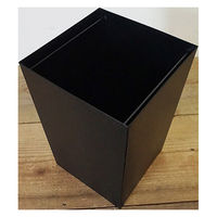 ポッシュリビング ダストボックス スクエアS　W12×D12×H17cm マンゴーウッド/アイアン 41319 1個（直送品）