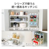 ボトルラック キッチン収納 シンク下 ボトルストッカー KAWBTRCPTAWH  エレコム 1個