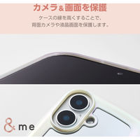 iPhone16 ケース ハイブリッド 衝撃吸収 オーロラホワイトフレーム×ミラー PM-A24AHVPMAWH エレコム 1個（直送品）