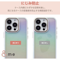 iPhone16 Pro ケース ハイブリッド 衝撃吸収 オーロラ ホワイト PM-A24CHVCAWH エレコム 1個（直送品）