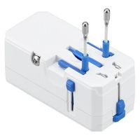 ヤザワコーポレーション 海外用マルチ変換プラグUSB付3.4A 白 HPM83AWHSC 1個（直送品）