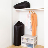 アストロ ポリエステル巾着 ブラック 90×70cm 820-83 1枚（直送品）