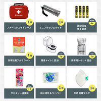 車載用防災ポーチセット 1セット 防災セット 防災グッズ 非常用持ち出し袋 運転中 車 渋滞（直送品）