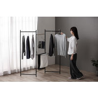 アイリスオーヤマ 折りたたみ物干し3連タイプ　ブラック OTMー150R 　1台