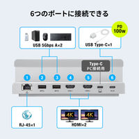 USB TypeーCドッキングステーション（スタンド一体型タイプ） USBーCVDK18 1個