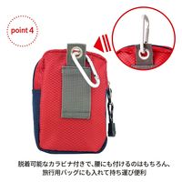 スワン CAPTAIN STAG ポーチ 1307 レッド 1個（直送品）