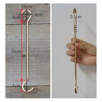 ポッシュリビング Sフック ロングM　W4×D0.5×H28cm ブラス 63990 1個（直送品）